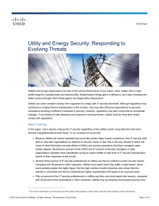 Utility and Energy Security: Responding to Evolving Threats