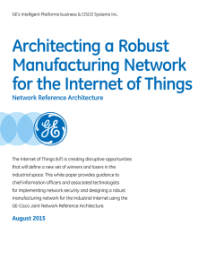 Architecting a Robust Manufacturing Network for the Internet of Things Network Reference Architecture