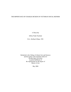 THE IMPORTANCE OF CHARLES DICKENS IN VICTORIAN SOCIAL REFORM