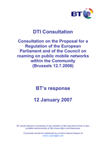 DTI Consultation