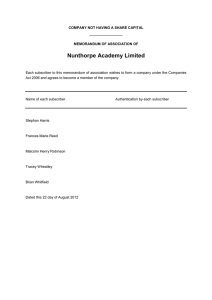 Nunthorpe Academy Limited ______________
