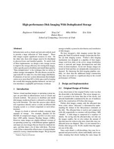 High-performance Disk Imaging With Deduplicated Storage