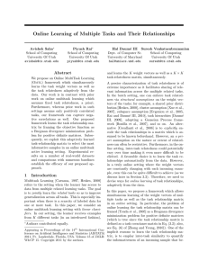 Online Learning of Multiple Tasks and Their Relationships