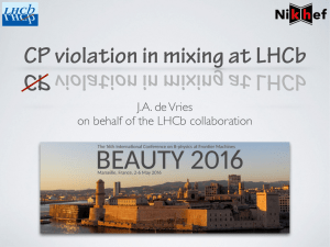 CP violation in mixing at LHCb CP violation in mixing at LHCb