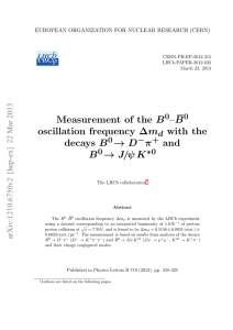 Measurement of the B –B oscillation frequency ∆m with the