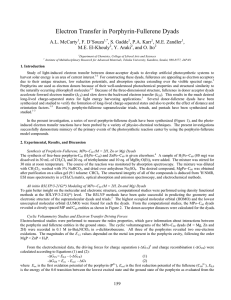 Electron Transfer in Porphyrin-Fullerene Dyads A.L. McCarty , F. D’Souza , S. Gadde