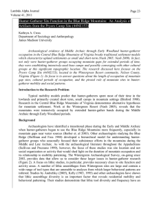 Hunter-Gatherer Site Function in the Blue Ridge Mountains:  An... Artifacts from the Pryors Camp Site (44NE153)