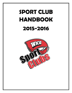 SPORT CLUB HANDBOOK 2015-2016