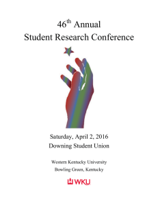 46 Annual Student Research Conference Saturday, April 2, 2016