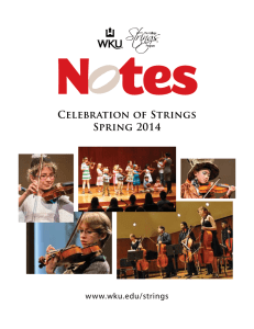 Celebration of Strings Spring 2014 www.wku.edu/strings