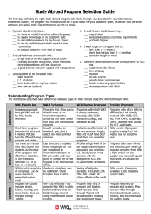 Study Abroad Program Selection Guide