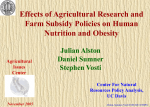 Effects of Agricultural Research and Farm Subsidy Policies on Human Julian Alston