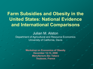 Farm Subsidies and Obesity in the United States: National Evidence