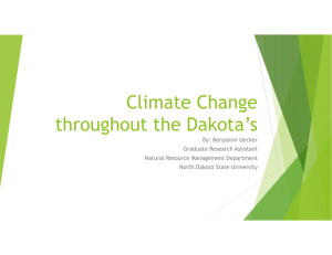 Climate Change throughout the Dakota’s