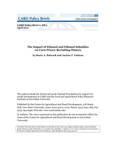 The Impact of Ethanol and Ethanol Subsidies