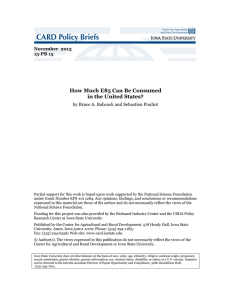 How Much E85 Can Be Consumed in the United States?