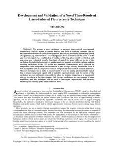 Development and Validation of a Novel Time-Resolved Laser-Induced Fluorescence Technique IEPC-2013-356