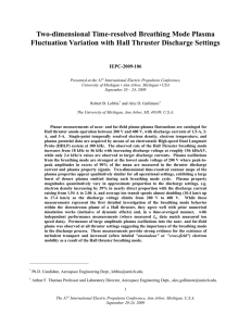 Two-dimensional Time-resolved Breathing Mode Plasma