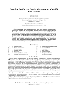 Near-field Ion Current Density Measurements of a 6-kW Hall Thruster IEPC-2009-124