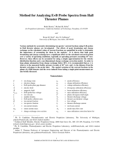 Method for Analyzing E×B Probe Spectra from Hall Thruster Plumes