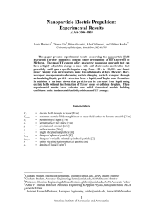 Nanoparticle Electric Propulsion: Experimental Results  AIAA-2006-4803