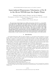 Laser-induced Fluorescence Velocimetry of Xe II Timothy B. Smith