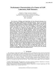 Performance Characteristics of a Cluster of 5 kW Laboratory Hall Thrusters