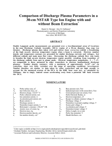 Comparison of Discharge Plasma Parameters in a without Beam Extraction