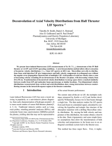 Deconvolution of Axial Velocity Distributions from Hall Thruster LIF Spectra