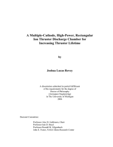 A Multiple-Cathode, High-Power, Rectangular Ion Thruster Discharge Chamber for Increasing Thruster Lifetime