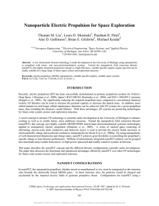 Nanoparticle Electric Propulsion for Space Exploration