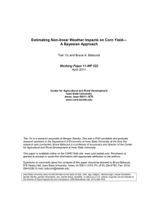 Estimating Non-linear Weather Impacts on Corn Yield— A Bayesian Approach