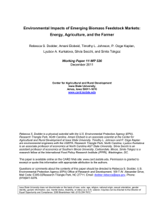 Environmental Impacts of Emerging Biomass Feedstock Markets: