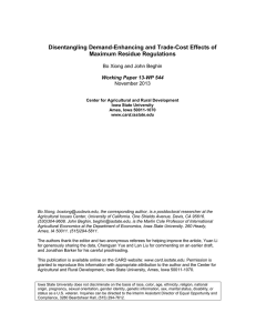 Disentangling Demand-Enhancing and Trade-Cost Effects of Maximum Residue Regulations