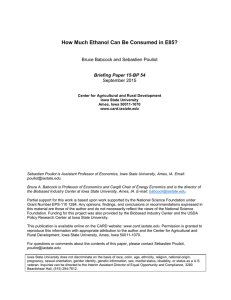 How Much Ethanol Can Be Consumed in E85? September 2015