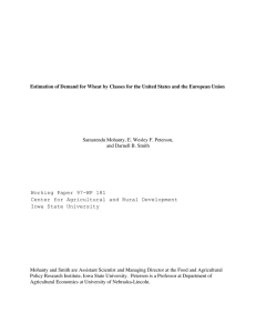 Working Paper 97-WP 181 Center for Agricultural and Rural Development