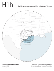 H1h building materials made within 100 miles of Houston Materials Research Collaborative