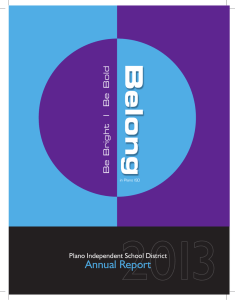 Annual Report Bold Be Bright  |  Be Plano Independent School District