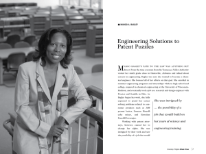M engineering solutions to patent puzzles Margo a. Bagley