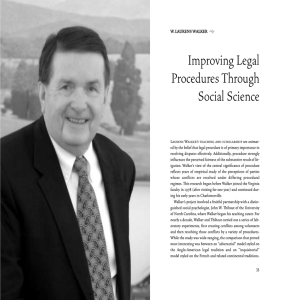 Improving Legal Procedures Through Social Science ∑