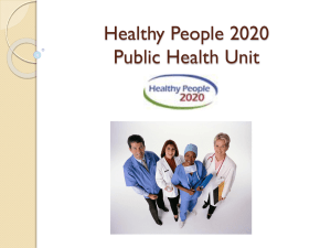 Healthy People 2020 Public Health Unit