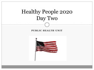 Healthy People 2020 Day Two