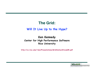 The Grid: Will It Live Up to the Hype? Ken Kennedy