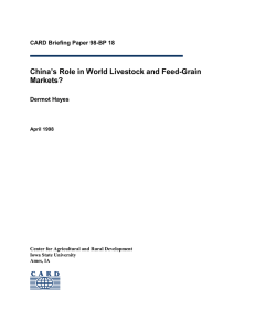 China’s Role in World Livestock and Feed-Grain Markets?