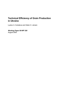 Technical Efficiency of Grain Production in Ukraine