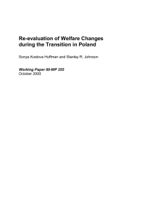 Re-evaluation of Welfare Changes during the Transition in Poland