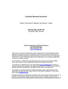 Livestock Revenue Insurance  November 2000, Revised