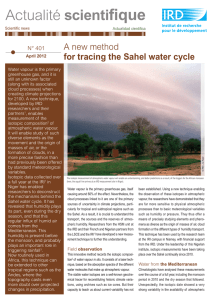 fique scienti A new method for tracing the Sahel water cycle