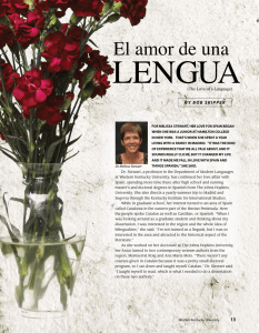 LENGUA El amor de una (The Love of a Language)