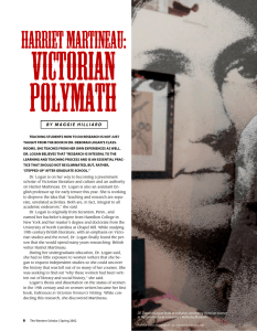 Victorian Polymath Harriet Martineau: